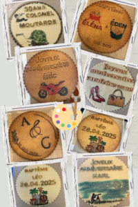 Biscuiterie de Lencloître - Bleu Collage Scrapbook Couple Naissance Famille Montage Photo